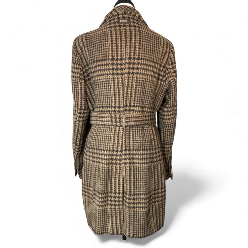 Calvin Klein Women’s Wool Blend Coat in Brown and Black Plaid | 8 - Picture 4 of 16